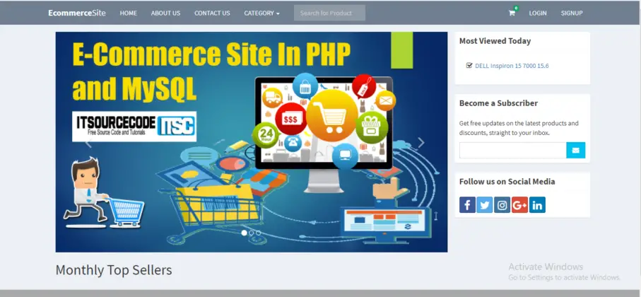 E-Commerce Website In PHP With Source Code