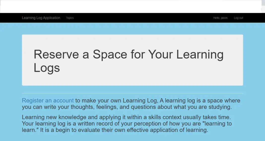 Learning Log App Project in Django with Source Code (2026)