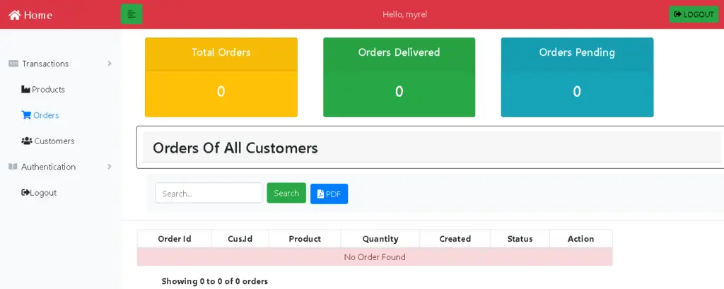 orders Django Order Management System