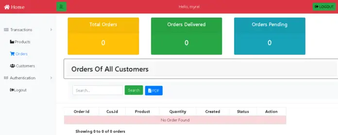 Order Management System Project in Django with Source Code