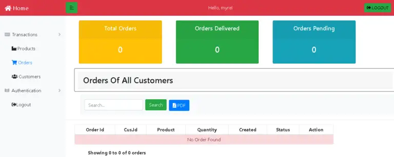Order Management System Project in Django with Source Code