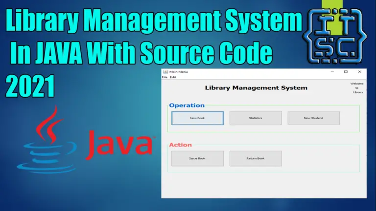 Library Management System Project In Java With Source Code