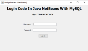 Login Code In Java With Source Code