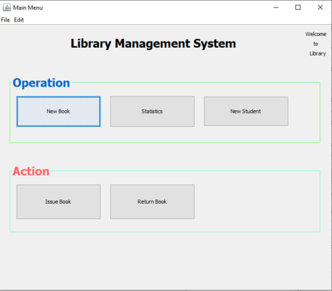 library management in java