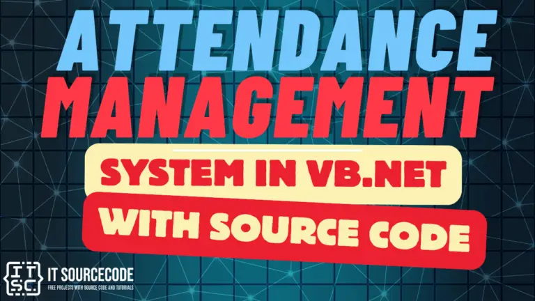 Attendance Management System In VB.Net With Source Code