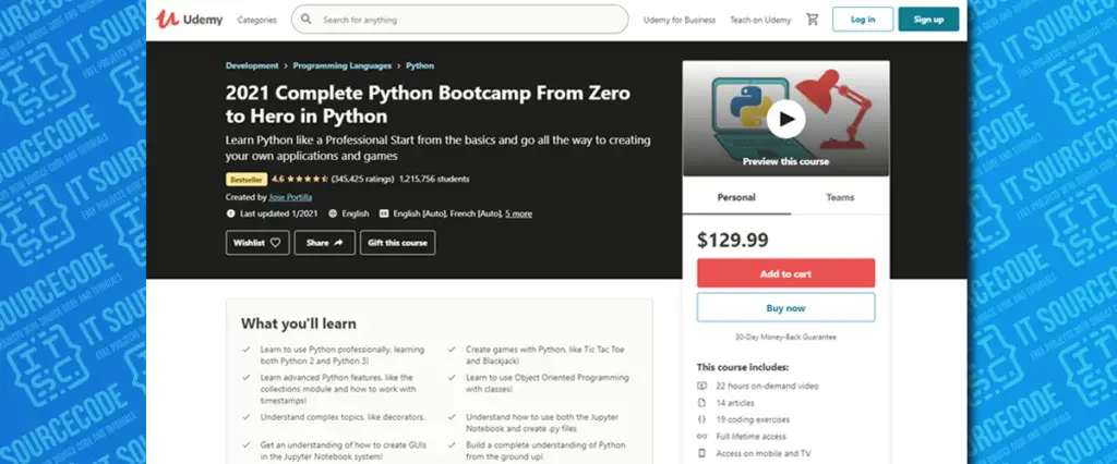 20 Best Python Courses Online with Certificate [2022] - Itsourcecode.com