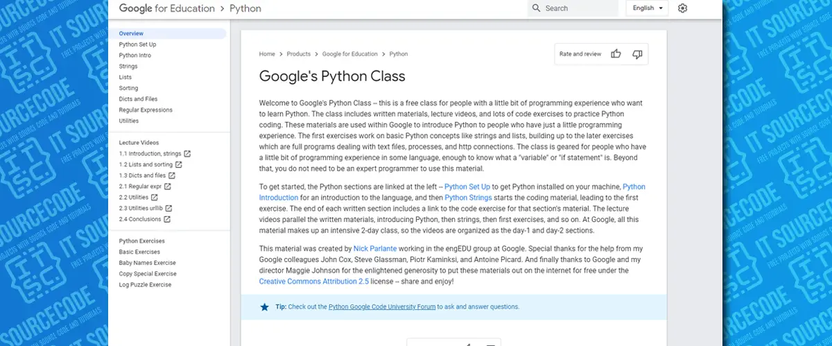 Online Python Courses with free Certificate for beginners - Google's Python Class