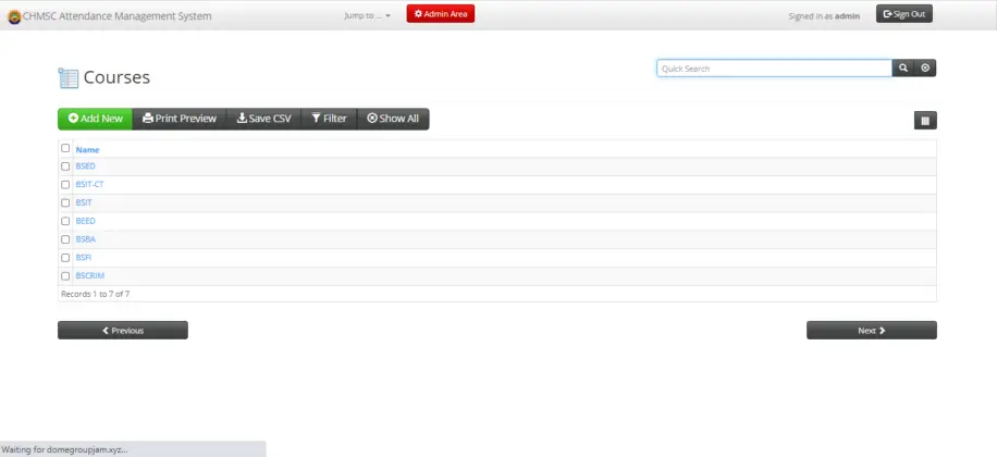 Attendance Management System In PHP With Source Code