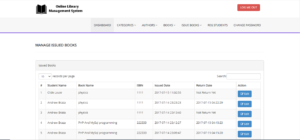 Library Management System Project in PHP with Source Code