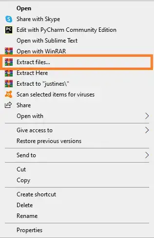 student zip file