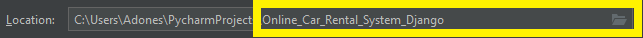 Create location name for Online Car Rental System in Django with Source Code