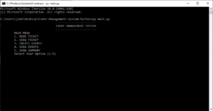Event Management System Project Source Code In Python