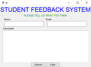 Student Feedback System Project In Python With Source Code - VIDEO