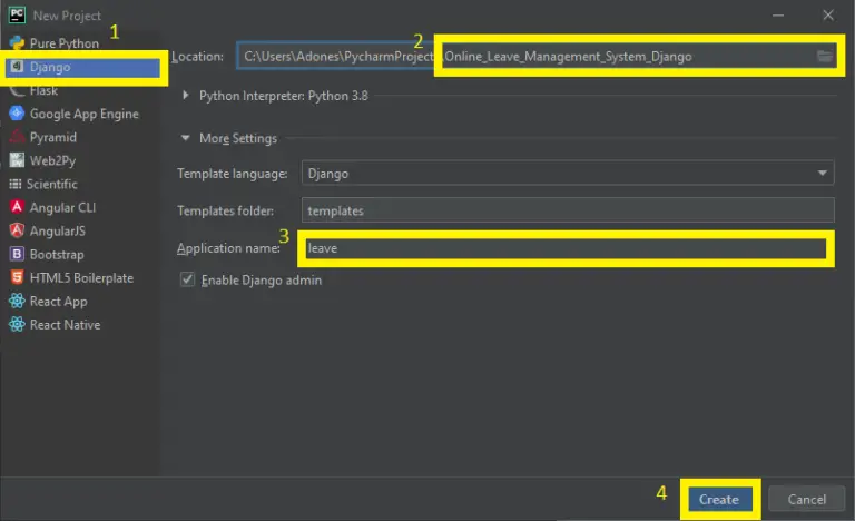 Online Leave Management System Project in Django
