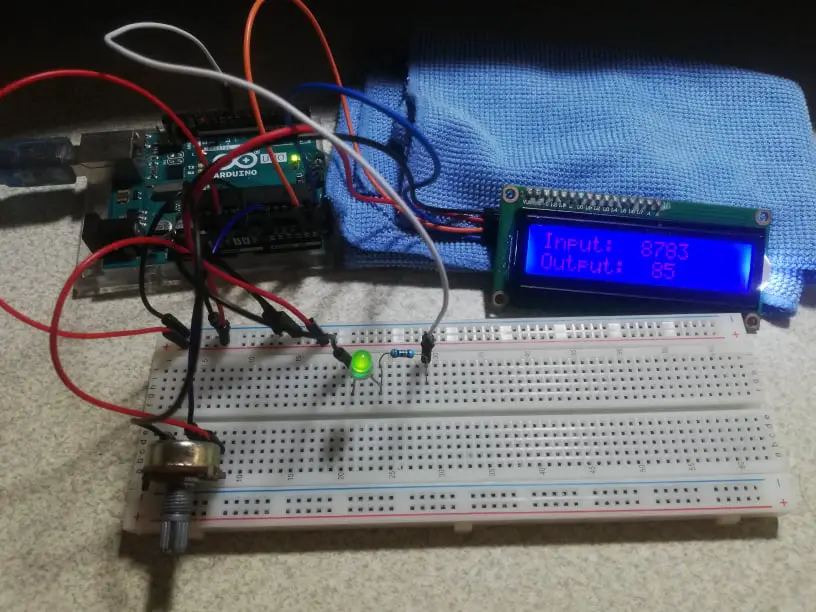 Potentiometer Arduino project actual testing