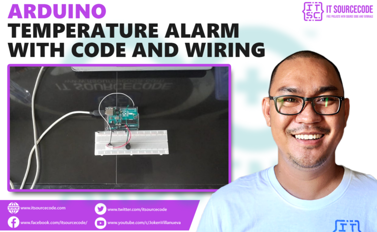 Arduino Temperature Alarm - Code and Wiring Diagram