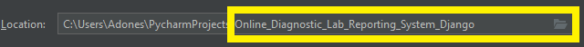Create location name for Online Diagnostic Lab Reporting System in Django with Source Code