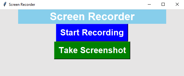 Screen Recorder OpenCV Python Output