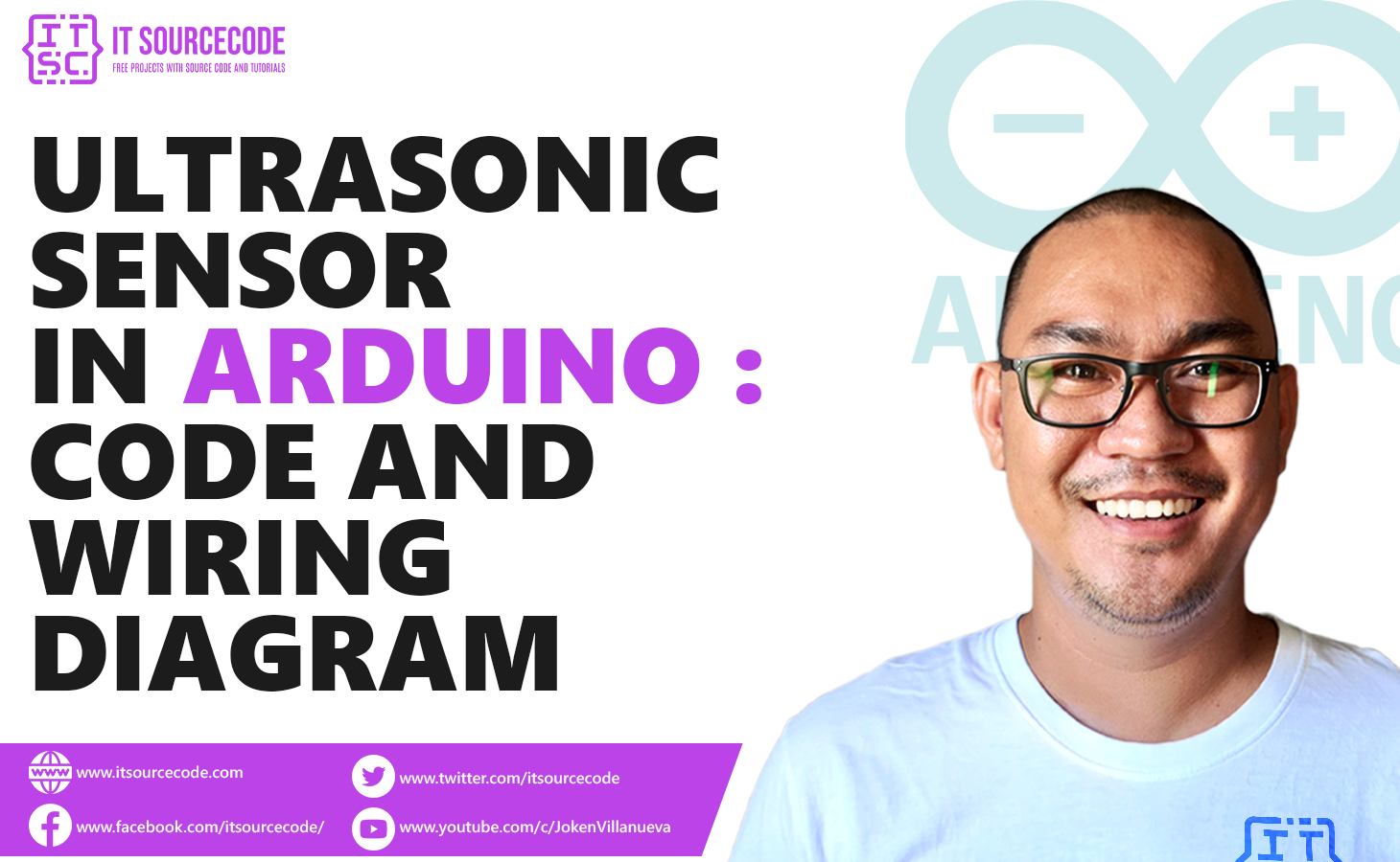 Ultrasonic Sensor in Arduino Code and Wiring Diagram