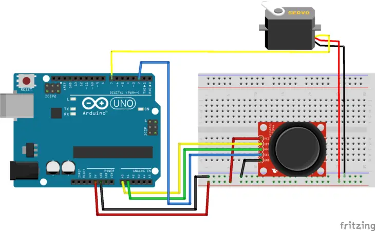 Controlling a Servo with Joystick in Arduino - Itsourcecode.com