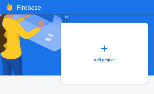 Firebase Authentication tutorial add project