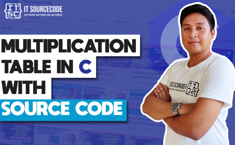 Multiplication Table in C with Source Code