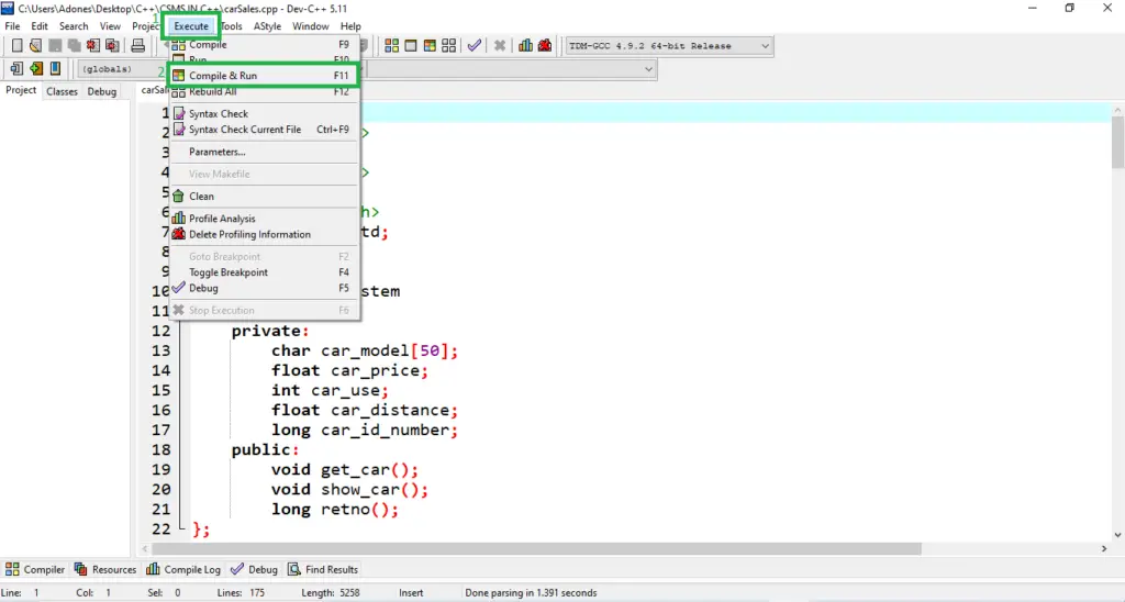 Car Sales Management System Project in C++ with Source Code