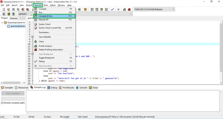 Guessing Game In C++ With Source Code - Itsourcecode.com