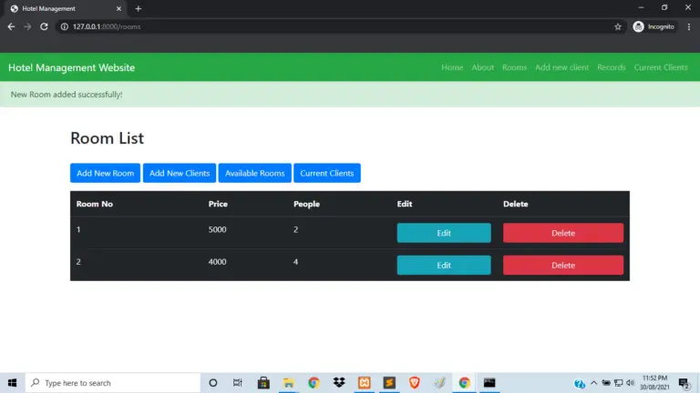 Hotel Management System Project in Laravel With Source Code