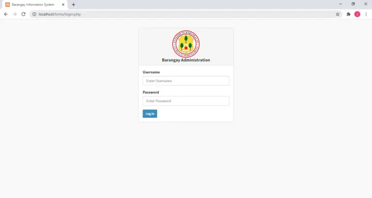 Barangay Management System Project in PHP with Source Code