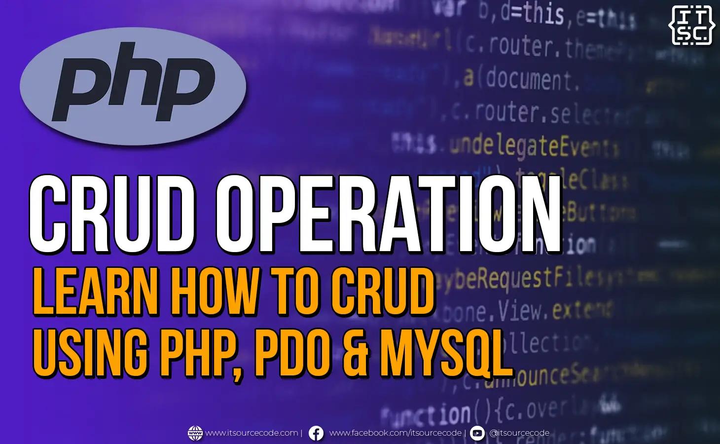 CRUD Operation in PHP, PDO and MySQL