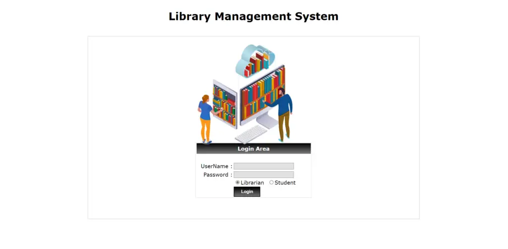 Library Management System In ASP.NET Login Page