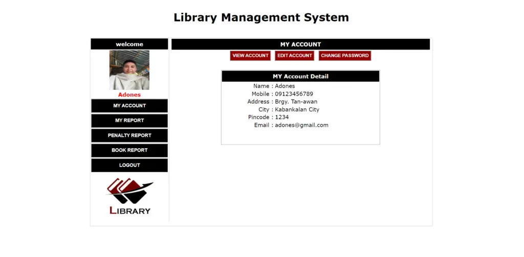 Library Management System In ASP.NET Student Side