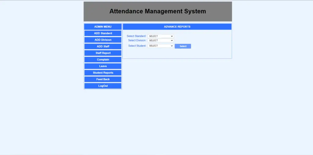Student Management System In ASP NET Admin Dashboard