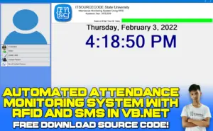 Automated Attendance Monitoring System with RFID and SMS in VB.NET with source code
