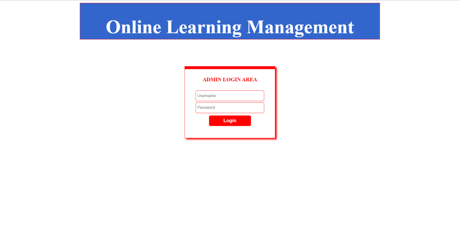 Learning Management System Project in with Source Code