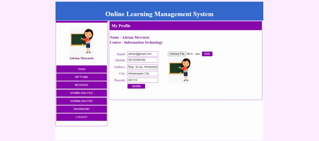 Learning Management System Project in ASP.net Student Side