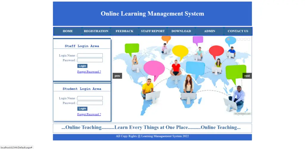 Learning Management System Project in ASP.net