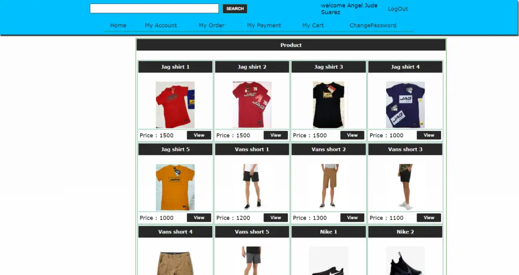 Online Shopping Project in ASP.net Customer Side