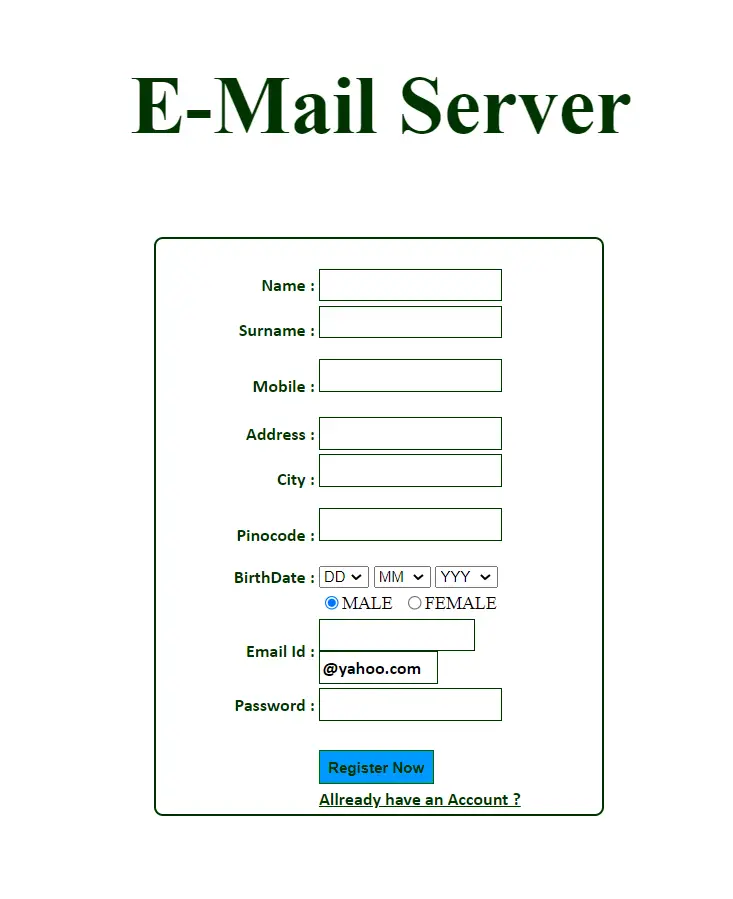 Send Email in ASP.net Registration Form