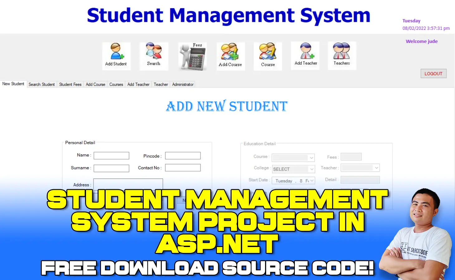 Student Management System Project in ASP net With Source Code