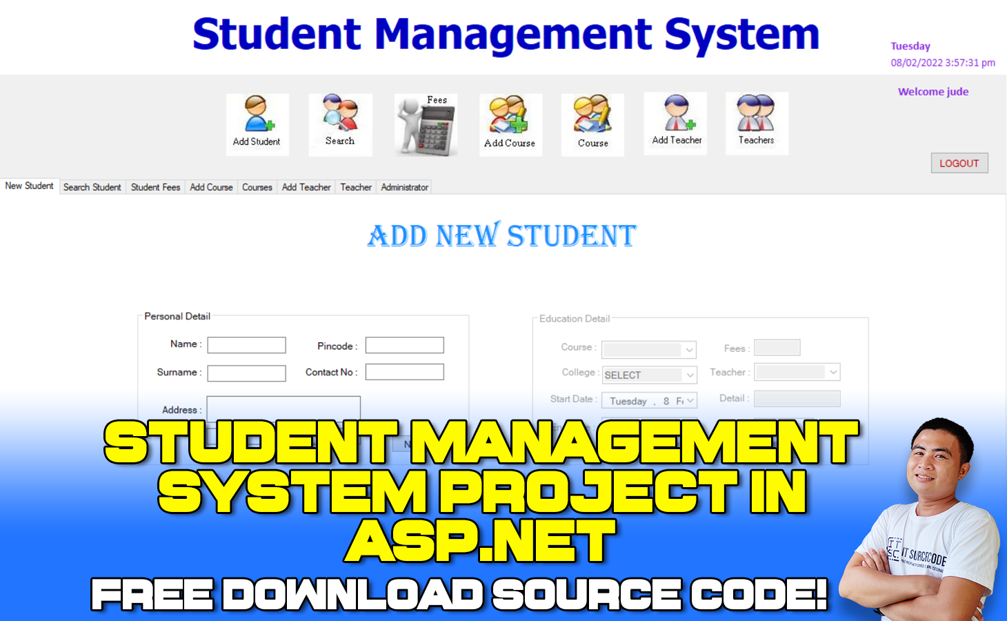 Student Management System Project in ASP net With Source Code