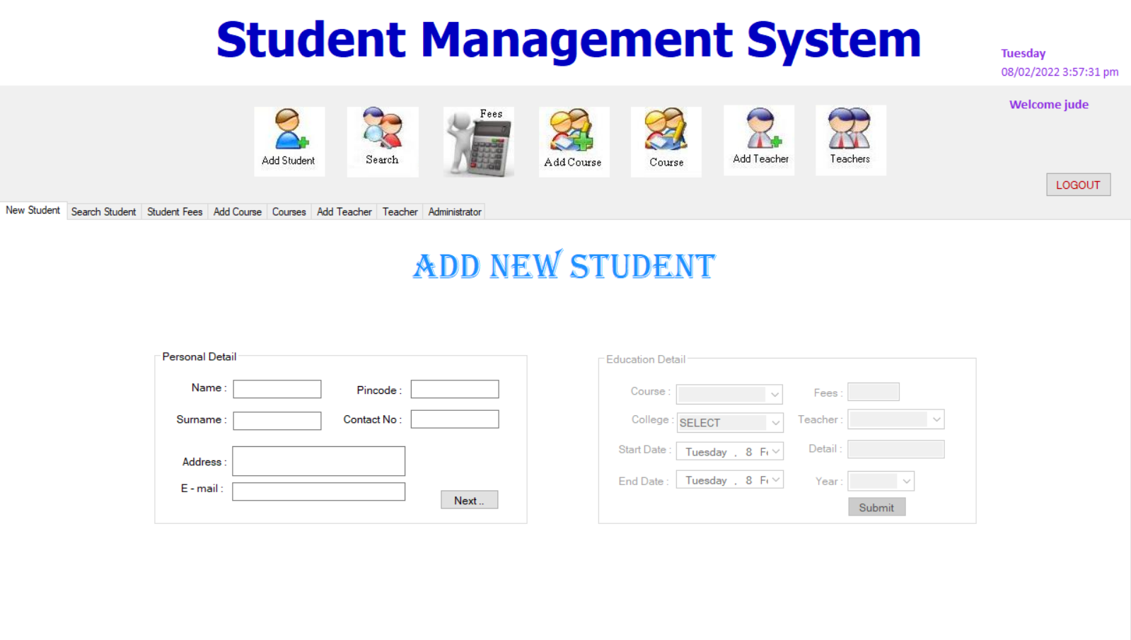 Student management. Student manage System. Student manage System html.