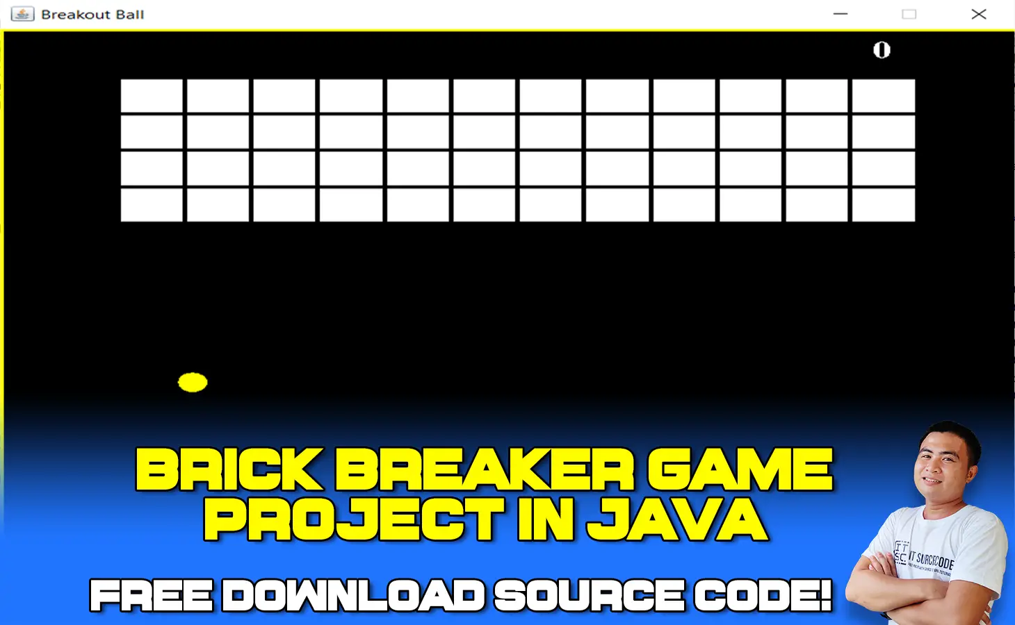 Brick Breaker Game in Java with Source Code