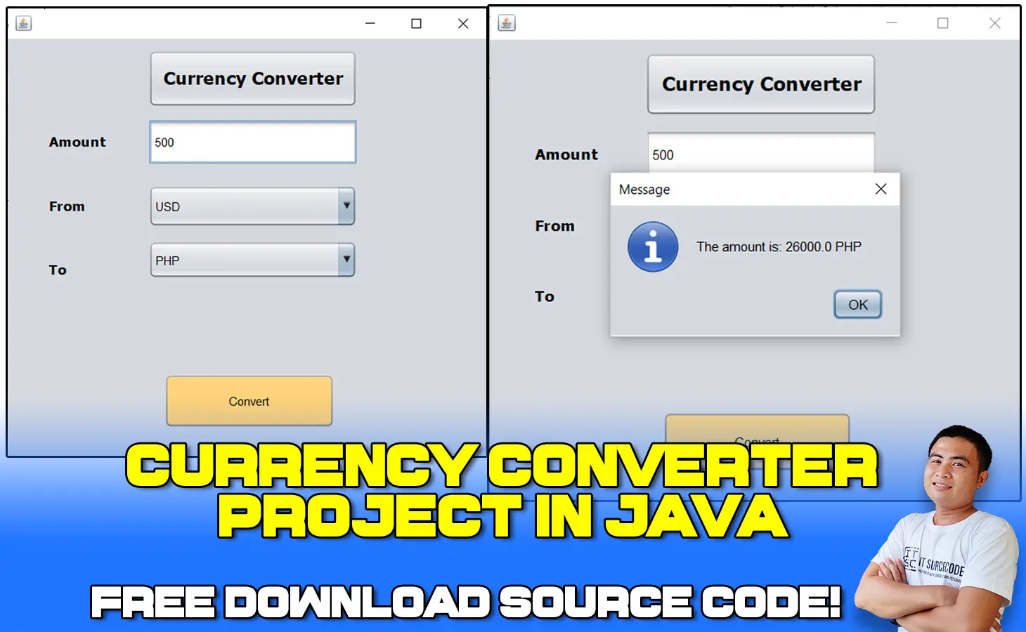 Currency Converter Project in Java with Source Code