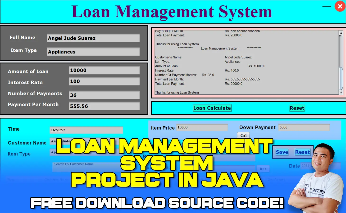Loan Management System Project in Java with Source Code