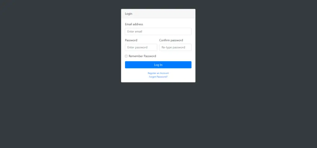 Online Exam in ASP.net Student Login Page