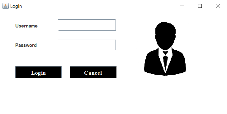 University Management System Project in Java Login Page