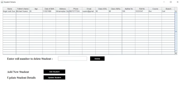 University Management System Project in Java With Source Code