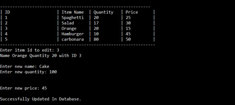 Canteen Management System Project in C++ and MySQL